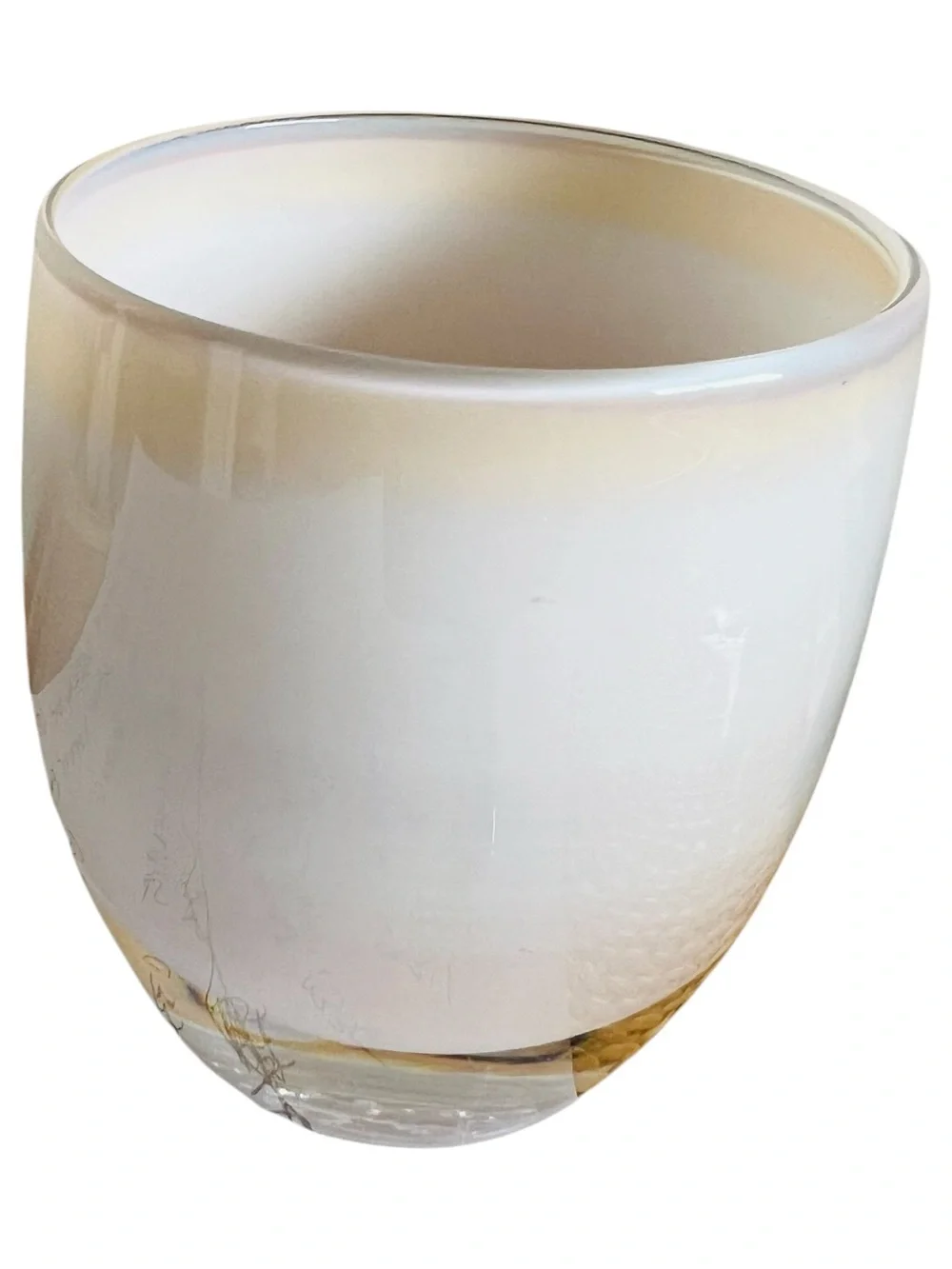 Glassybaby Glassy Baby Cream/White Votive Candle Holder